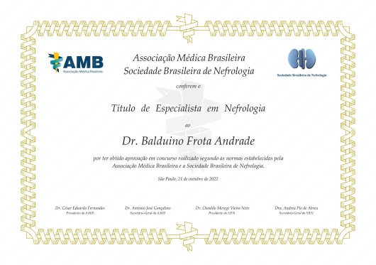 Título de Especialista em Nefrologia